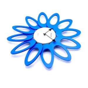 Orient Spider Flower Wooden Wall Clock, Blue