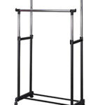 Leostar Double Garment Rack, Silver