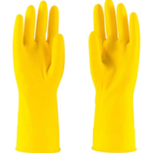 Rubber Dishwashing Extra Thickness Long Sleeves Household Latex Glove, Yellow