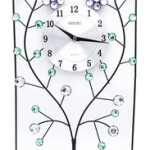 Orient Flower Wall Clock, Black