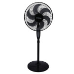 Krypton 16" Stand Fan with Remote Control - 3 Speed, 6 Leaf Blade with Safety Grill, Adjustable Height & Tilt Setting