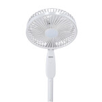 Krypton Multifunction Rechargeable Fan, Adjustable Height, KNF6266 | 3 Speed Settings | Portable Fan with LED Light | Silent and Energy Saving Fan