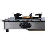 Krypton Gas Cooker- KNGC6002N| Stainless Steel Frame and Tray, Double Burner Gas Stove with Low Gas Consumption and Improved Gas Flow