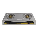 Krypton KNGC6034N Stainless Steel Double Gas Burner with  2 Burner| Stainless Steel Frame | Low Gas Consumption| Efficient Heating Gas Burner