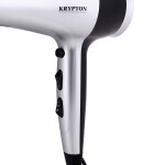 Krypton Hair Dryer- KNH6109| 2400 W, 2 Speed Control and 3 Level Heat| With one Concentrator, Perfect for Salon and at Home Styling | Silver and Black