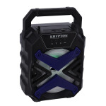 Krypton Portable & Rechargeable Professional Speaker - Comfortable Handle, TWS Function | USB, FM, Mic, Bluetooth | LED Disco Light | Party Speaker