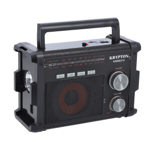 Portable Rechargeable Multifunction Radio, KNR6374 | BT/ USB/ TF Card Player | AM/FM/SW Radio | LED Torch Function| Perfectly Portable