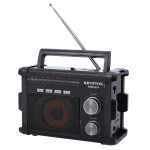 Portable Rechargeable Multifunction Radio, KNR6374 | BT/ USB/ TF Card Player | AM/FM/SW Radio | LED Torch Function| Perfectly Portable