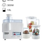 4-In-1 Electric Food Processor 1.6 L 300 W NFP1724N White