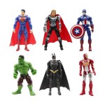 6-Piece Kids Marvel Avengers Superhero Collectible Action Figure Toy Gift Set