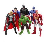 6-Piece Kids Marvel Avengers Superhero Collectible Action Figure Toy Gift Set