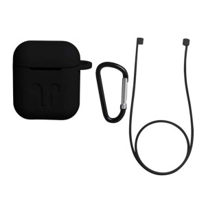 Silicone Case Cover For Apple AirPods Black