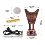 Am Bakhoor Burner Electric Incense Burner Oud Resin Frankincense Small Square Copper