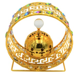 Bakhour Incense Burner Gold 9x13centimeter