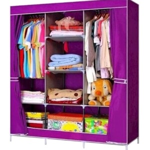 Multipurpose Cloth Wardrobe Purple