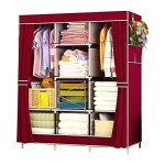 Portable Wardrobe Organizer Maroon