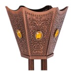 Electric Bakhoor Incense Burner Brown/Gold 5x7x5inch