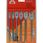 6-Piece Flat Wood Drill Bits Silver