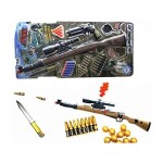 Pubg Game Theme Set Contains 1 Big Gun, 1 Small Gun, 1 Knife, 1 Pan, 8 Bullets, Gun Balls Yellow & Red