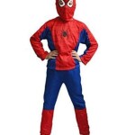 Multicolour Cotton Spiderman Style Fancy Costume For Kids 6 - 8 Years 6 - 8 Years � Large