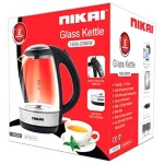 Glass Pot Kettle 1.2 L 2200 W NK303G Clear/Silver/Black