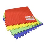 9-Piece Interlocking Colourful Reusable Floor Puzzle Eva Mat Set For Kids 61x8x1cm