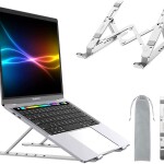 Foldable Aluminum Laptop Stand Silver