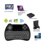 Backlit Mini Wireless Keyboard With Touchpad Mouse For Google Android TV Black