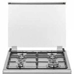 4 Burner Cooking Range 50 x 50 cm, Full safety, glass lid, pan support, 1 year warranty U2110N5SA/ U2110N10SA Silver