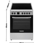 4 Burner Ceramic Electric Cooker 60x60cm 1 Year Warranty TFC14N5 silver