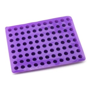 Baking Supplies 88 Cavities Mini Round Small Cheesecake Silicone Molds for Chocolate Clover Jelly Candy Ice Mold Purple 11.76x11.22x0.8inch