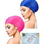 2-Piece Silicone Swim Cap Set