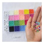 12300-Piece Set of Macarone Letter Beads With Accessories 19.2x13x2.2cm