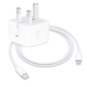 2 in 1 Pack of 20W USB-C Power Adapter and USB-C  to Lightning Cable 1m white