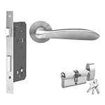 Rose Rosette Solid Mortise Door Handle Lockset With One Side Knob 