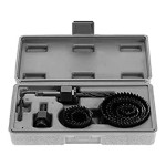 11-Piece Hole Saw Kit Cutting Drilling Tools Set Black 19-64mm