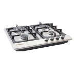 4 Burners Gas Hob Stainless Steel NGH3005N Silver/Black