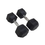 Rubber Dumbbells Steel Grip