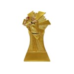 Trophy with Resin Decoration Electroplating Ornament