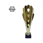 Trophy with Resin Decoration Electroplating Ornaments Golden/Black