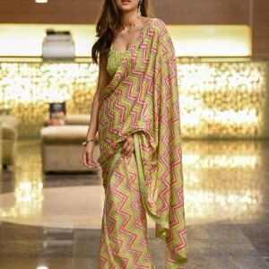 Gold Sequence saree