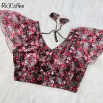 DIGITAL PRINT RUFFLE BLOUSE