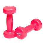 2-Piece Vinyl Dumbbells 2x1 Kg 1kg