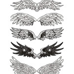 2 Piece Waterproof Temporary Fake Tattoo Stickers Black