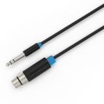 6.5mm Male to XLR Female Audio Cable 5M Black