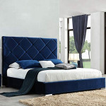 AVON FURNITURE FACTORY (LLC) Chic C46 Velvet Fabric Canton European Upholstered Bed - King Size