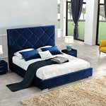 AVON FURNITURE FACTORY (LLC) Chic C46 Velvet Fabric Canton European Upholstered Bed - King Size