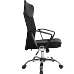 MAF-7839-Executive Mesh Chair, Ergonomic Height Adjustable Swivel Desk Chair with Lumbar Support Breathable Backrest for Computer Workstation Home Office (Black)