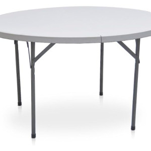 (MAF-FTR1.2M)-Folding Round Table for Outing, Home, Kicthen, Easy to carry 120CM Multipurpose Folding Round Table With Steel Frame MAF-FT1.2M-WHITE