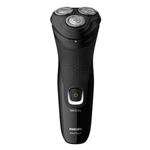 PHILIPS Series 1200 Wet or Dry electric shaver S1223/40, Deep Black, Deep blue. 2 years warranty